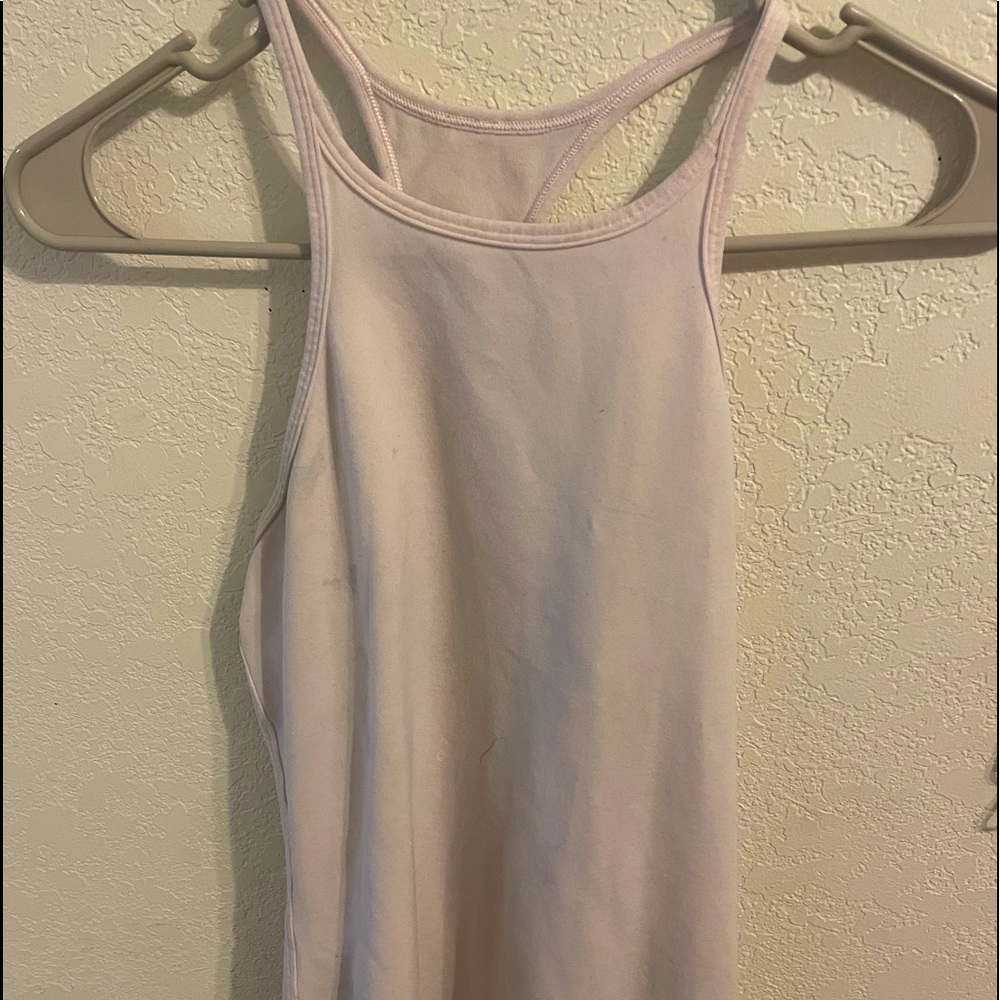 Baby pink Lululemon muscle tank